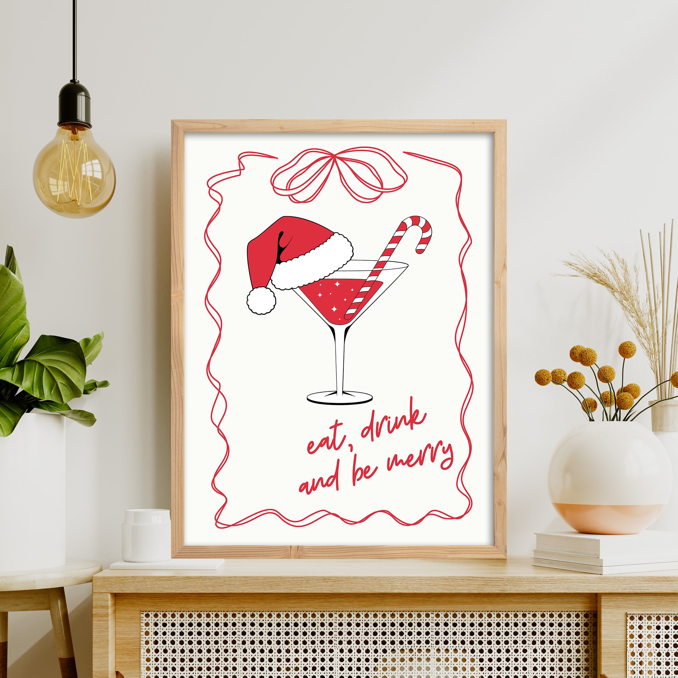 Eat, Drink and Merry Poster Tablo