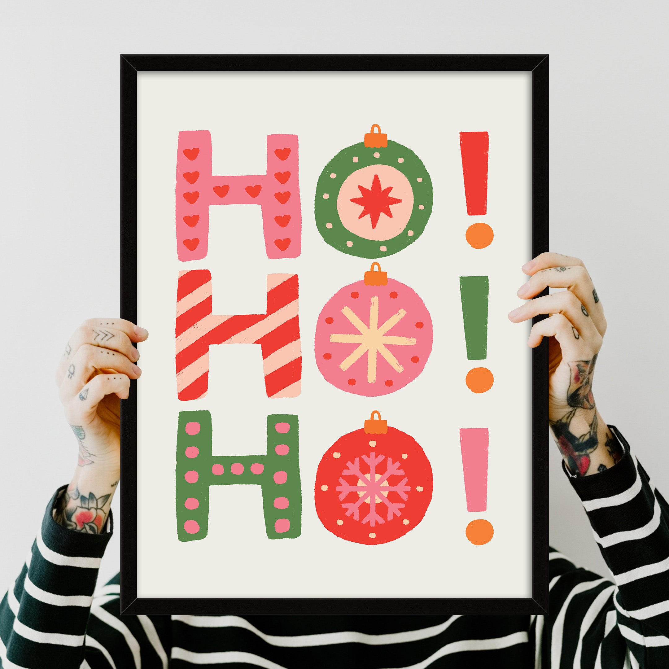 HoHoHo Yılbaşı Temalı Poster Tablo