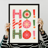 HoHoHo Yılbaşı Temalı Poster Tablo