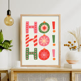 HoHoHo Yılbaşı Temalı Poster Tablo