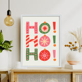 HoHoHo Yılbaşı Temalı Poster Tablo