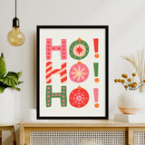 HoHoHo Yılbaşı Temalı Poster Tablo