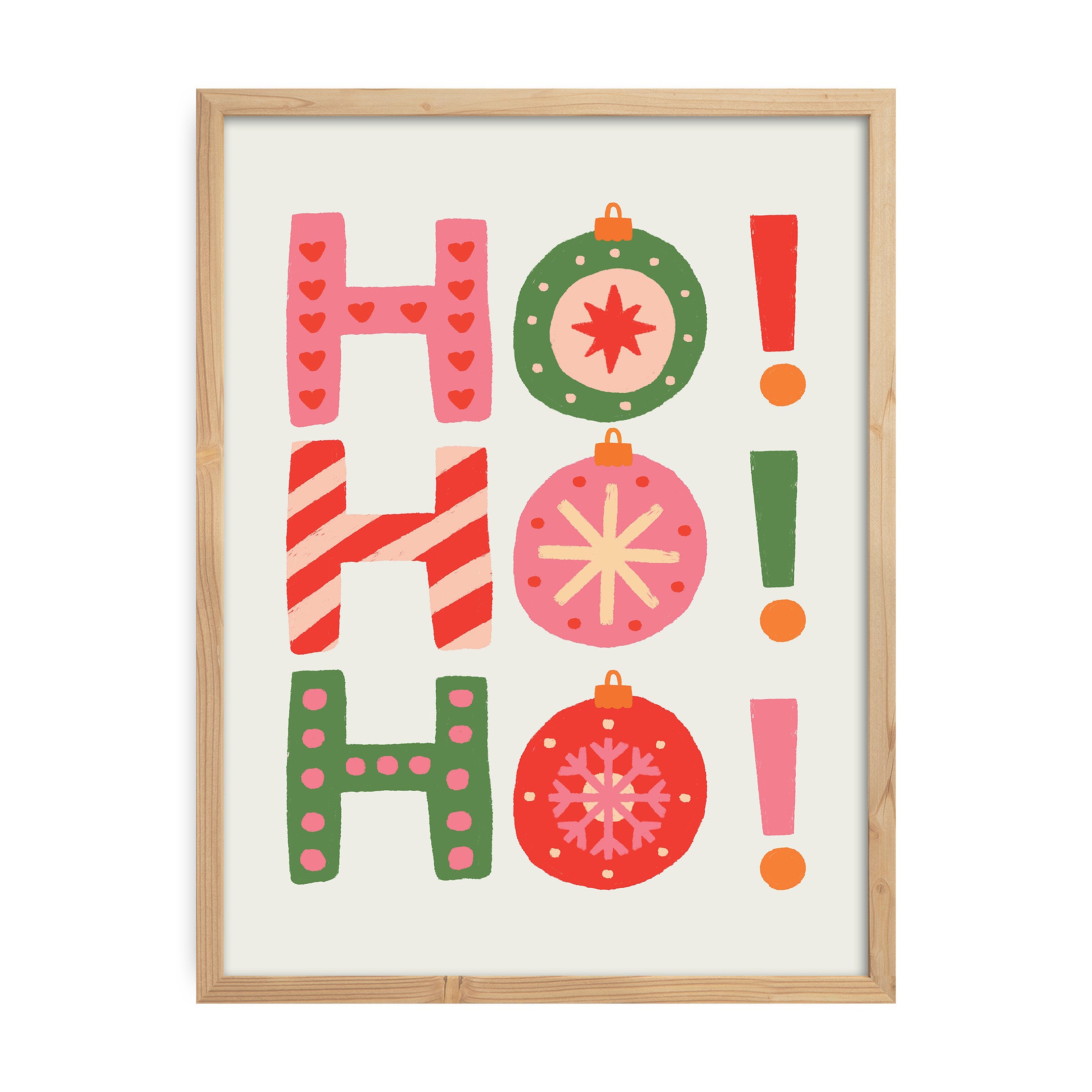 HoHoHo Yılbaşı Temalı Poster Tablo