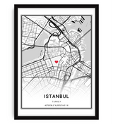 Klasik Sokak Haritası Poster Tablo