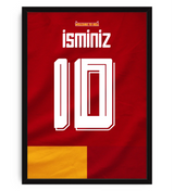 Sarı Kırmızı Yeni Sezon 26-27 Arkası İsimli Numaralı Forma Poster Tablo