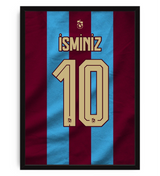 Bordo Mavi Yeni Sezon 26-27 Arkası İsimli Numaralı Forma Poster Tablo