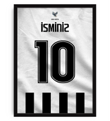 Siyah Beyaz Yeni Sezon 26-27 Arkası İsimli Numaralı Forma Poster Tablo