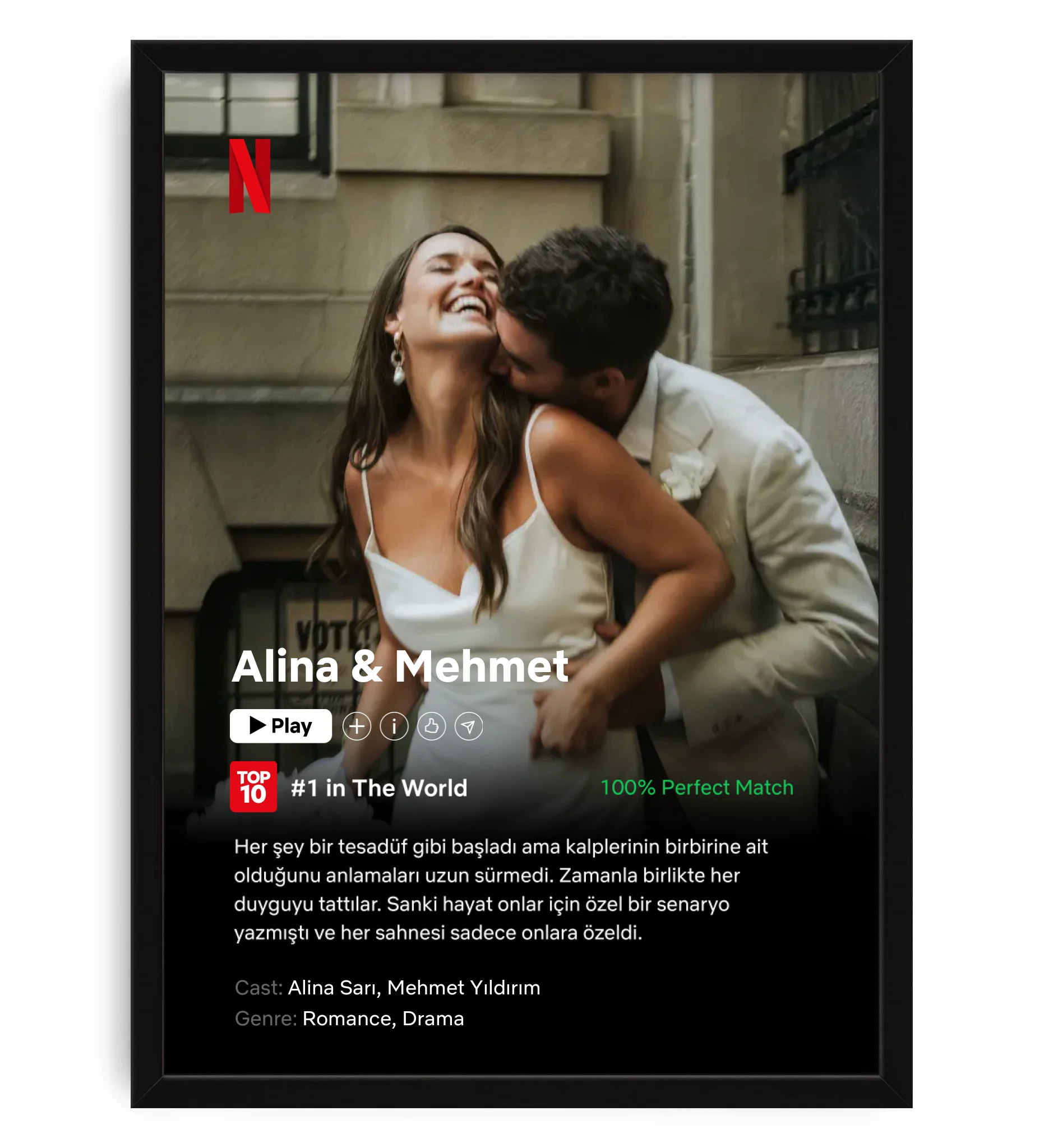 Netflix Sevgili Poster Tablo İsimli