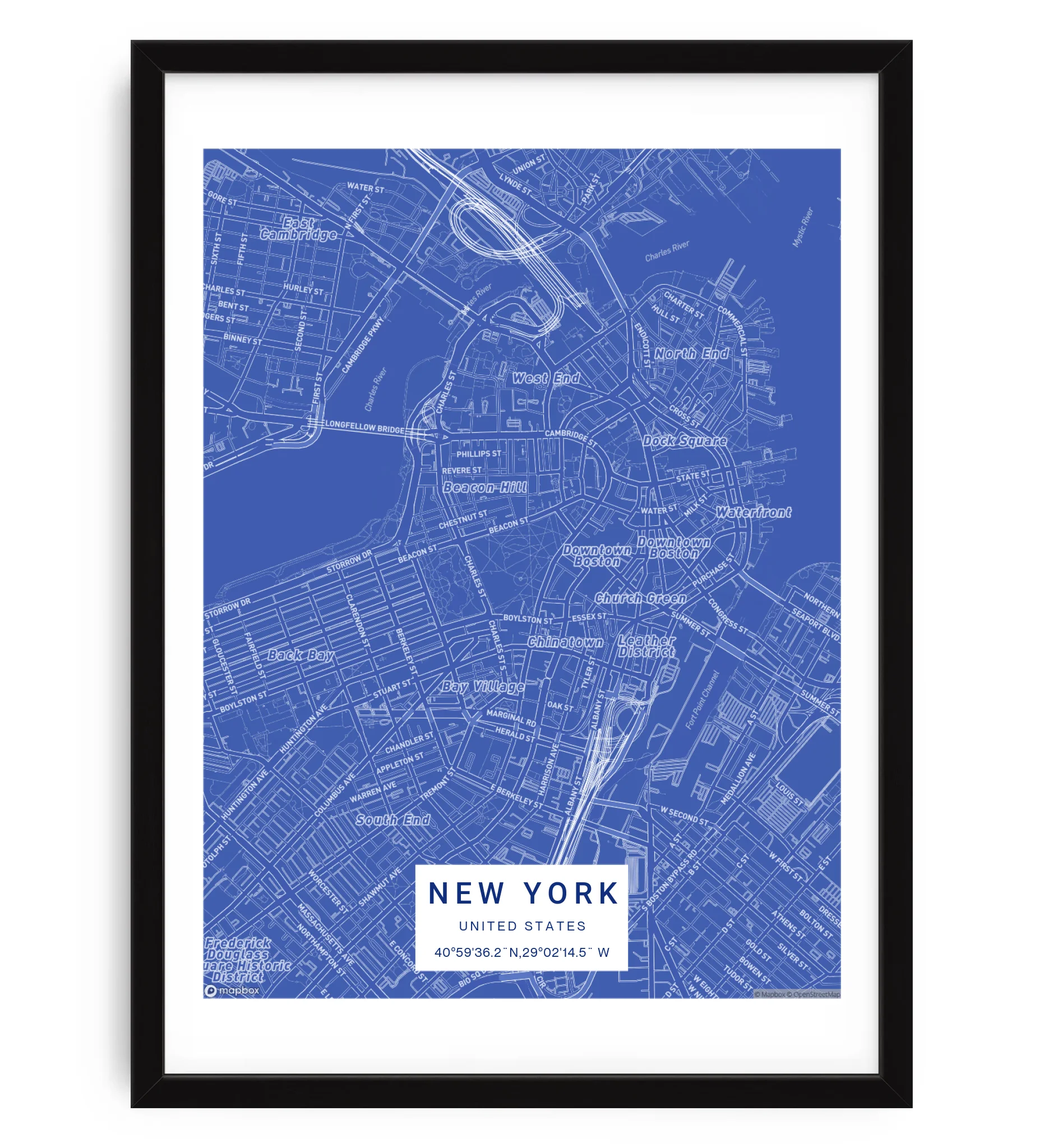 Blueprint Sokak Haritası Poster Tablo