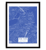 Blueprint Sokak Haritası Poster Tablo