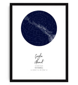 Sevgilinle Tanıştığınız Günün Yıldız Haritası Poster Tablo