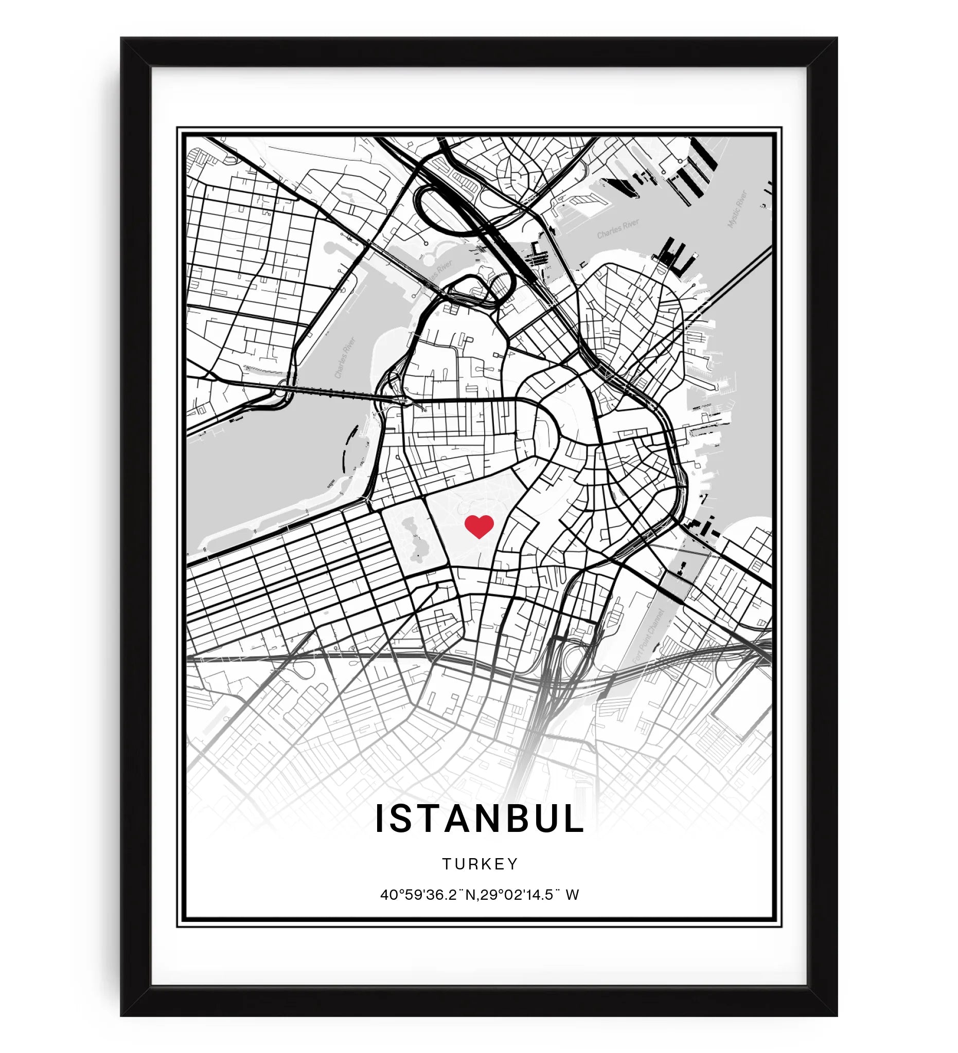 Klasik Sokak Haritası Poster Tablo