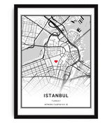 Klasik Sokak Haritası Poster Tablo