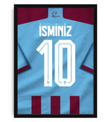 Bordo Mavi Forma Arkası İsimli Numaralı Taraftar Poster Tablo