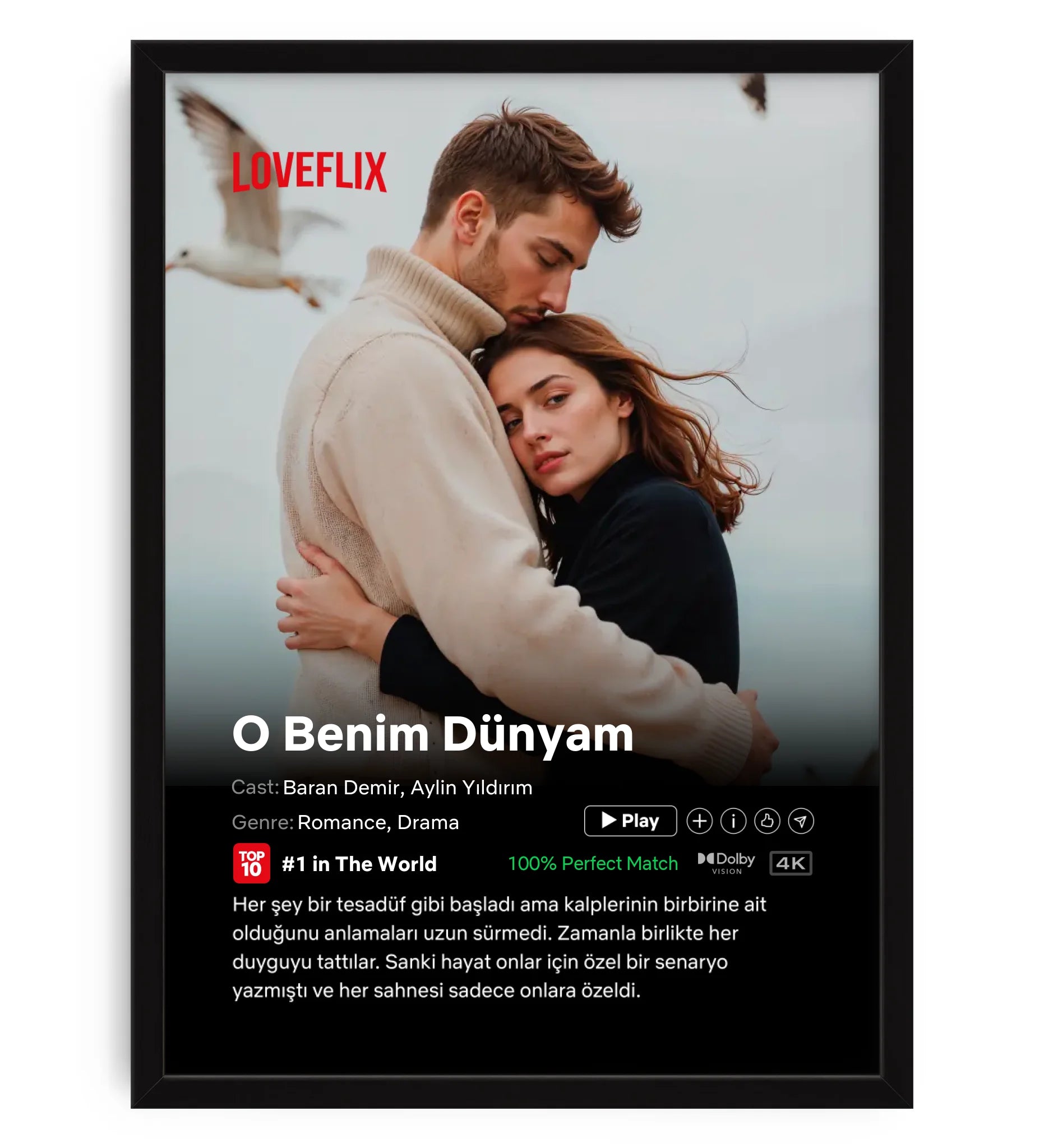Netflix Sevgili Poster Tablo Film Adı