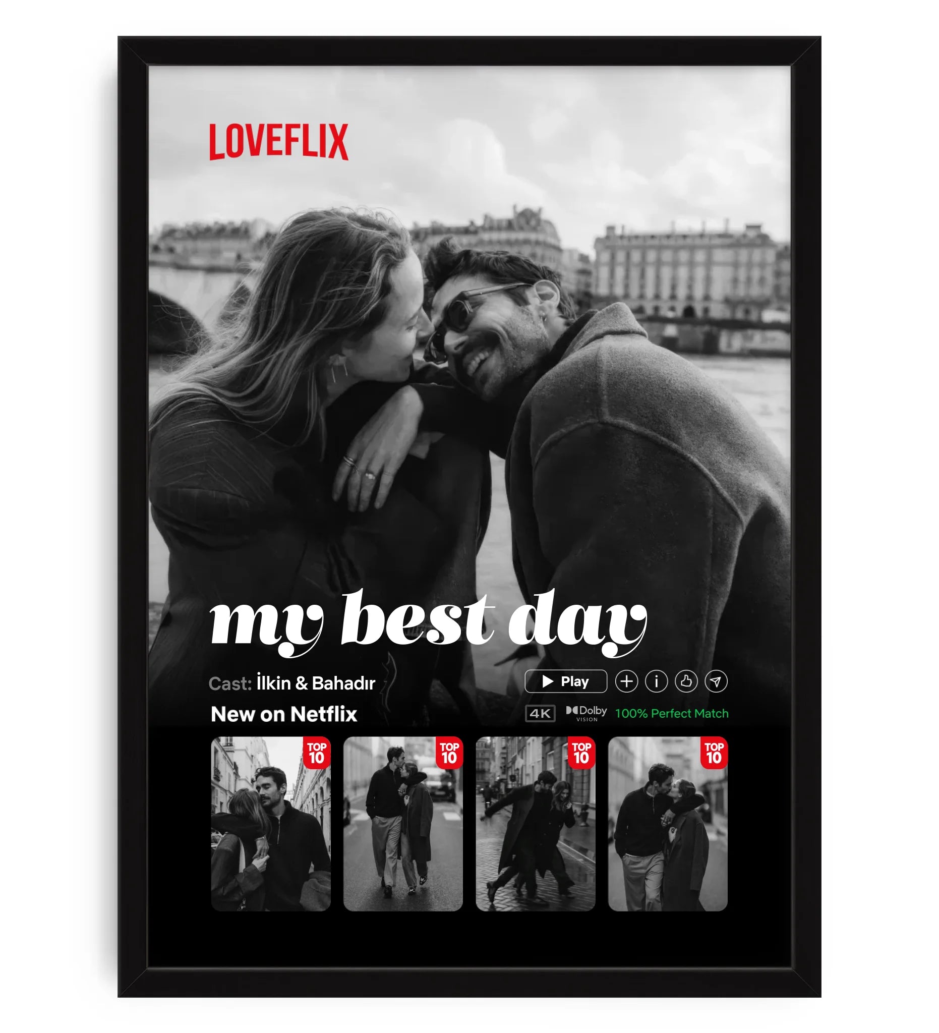 En İyi Günüm 4lü Görsel Netflix Temalı Poster Tablo