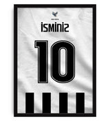Siyah Beyaz Yeni Sezon 26-27 Arkası İsimli Numaralı Forma Poster Tablo