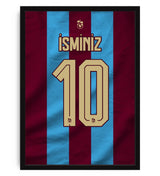 Bordo Mavi Yeni Sezon 26-27 Arkası İsimli Numaralı Forma Poster Tablo