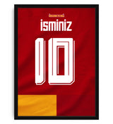 Sarı Kırmızı Yeni Sezon 26-27 Arkası İsimli Numaralı Forma Poster Tablo