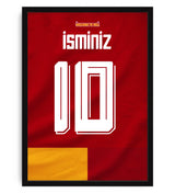 Sarı Kırmızı Yeni Sezon 26-27 Arkası İsimli Numaralı Forma Poster Tablo
