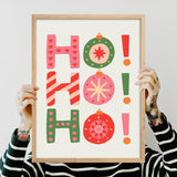 HoHoHo Yılbaşı Temalı Poster Tablo