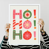 HoHoHo Yılbaşı Temalı Poster Tablo